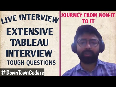 TABLEAU INTERVIEW | DATA ANALYTICS | JOURNEY FROM NON-IT TO IT | DownTownCoders