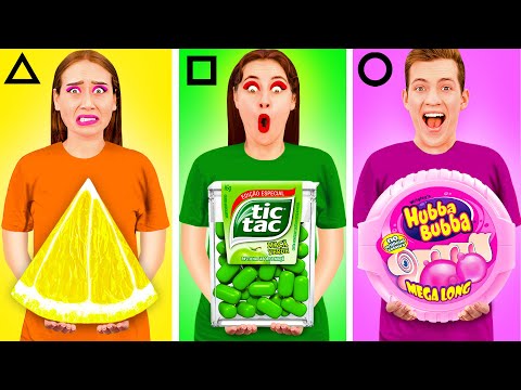 Cabaran Makanan Bentuk Geometrik | Makan Hanya Satu Bentuk PaRaRa Challenge