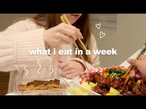 what i eat in a week 🍗 realistic + simple recipes, food diaries of a college student in LA