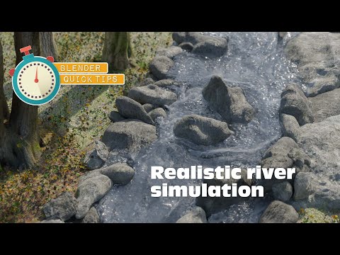 River and Water simulation in Blender with Mantaflow
