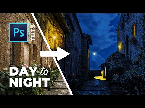How to turn DAY to NIGHT in Adobe Photoshop (in 5 minutes)!