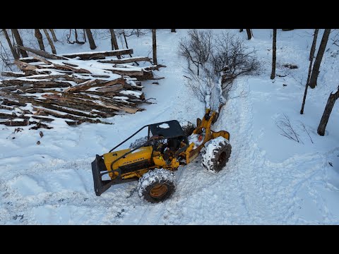 Working on a log skidder
