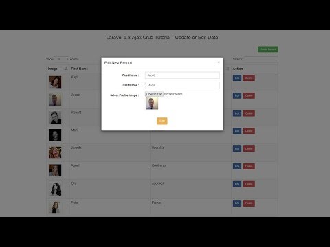 Laravel 5.8 Ajax Crud Tutorial - Update or Edit Data