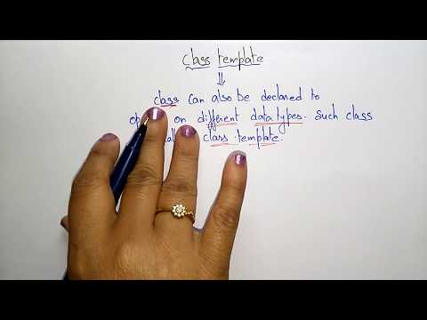 Class Template in c++ | OOPs in C++ | Lec-39 | Bhanu Priya