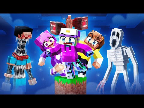 Minecraft ONE BLOCK with Every Horror Mod…