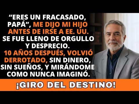 “Eres Un Fracasado, Papá”, Me Dijo Mi Hijo Al Irse A EE. UU… 10 Años Después Volvió Roto.