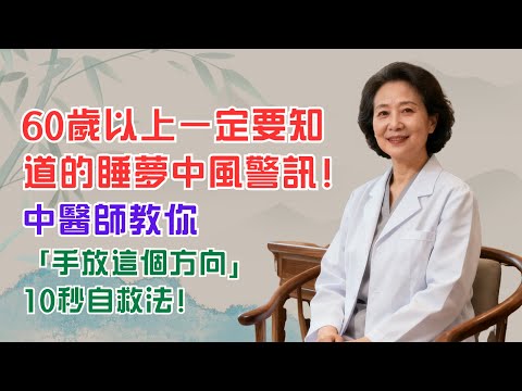60歲以上一定要知道的睡夢中風警訊！中醫師教你「手放這個方向」10秒自救法！｜銀髮健康｜養生｜長者｜銀髮族｜健康｜中醫