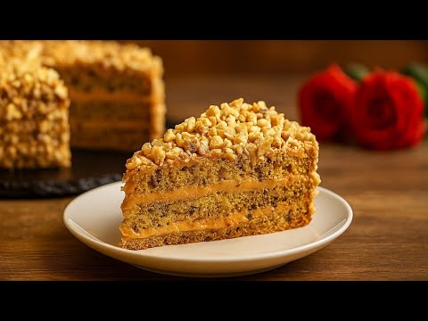 Polish walnut cake with a simple recipe that tastes like it came from a pastry shop!