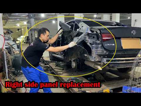 Volkswagen Lavida right side collision | accident car repair