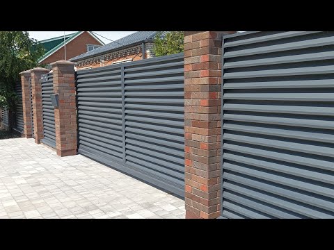 Забор жалюзи. Спустя год.  Наверное финальное видео:)