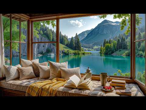 Smooth Jazz In The Cabin Overlooking The Lake In The Morning - Mellow Jazz Music To Begin A New Week