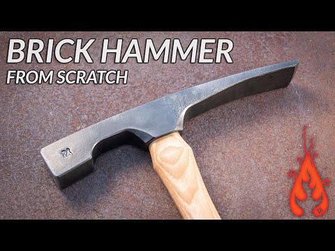 Blacksmithing - Forging a Brick Hammer *4K