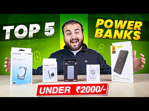 TOP 5 Best PowerBanks under ₹2000/- 🤯 | Best for Travelling ✈️ (2026) - GTV Ep 04