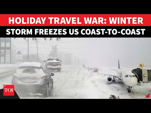 NYC To California, Snow, Ice, & Floods Collide; Travel Nightmare In US | ‘1000 Flights Grounded’