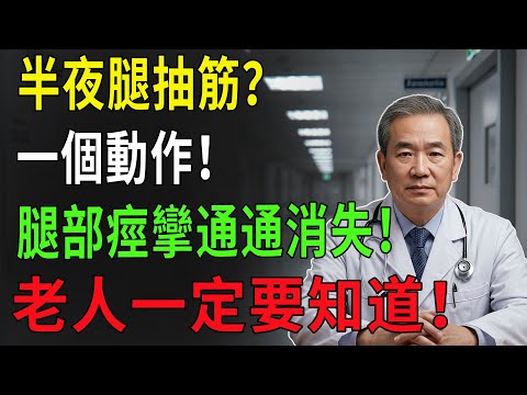 半夜腿抽筋痛到想飆淚？根本不是缺鈣、更不是老化！醫師揭露「3大元兇」，一招斷掉這個夜間惡夢！
