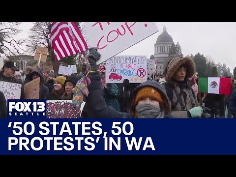 Demonstrators rally in WA over Trump's policies | FOX 13 Seattle