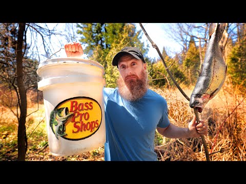 5-Gallon Bass Pro Survival Challenge!!! - Surviving Whatever is in this PAIL