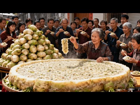 在惠来老家才吃得到的菜头仔，从白熬到黑要20天。 惠来大妈3代人做菜头仔，大铁锅熬300斤，潮汕古法会做的人少之又少！ #我和我的家乡美食 #农村美食 #萝卜干 #潮汕特产