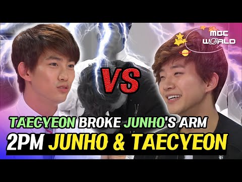 [C.C.] Taecyeon broke Junho's arm #2PM #JUNHO #WOOYOUNG #TACYEON