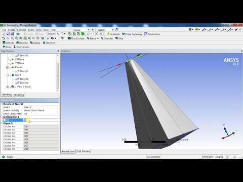 ANSYS Tutorials | Use of Loft/Skin option in ANSYS Design Modeller | Creating Geometry in ANSYS.