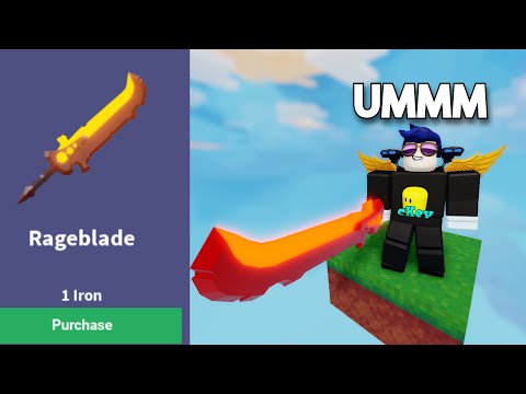 1v50, but Rageblade costs 1 iron (Roblox Bedwars)