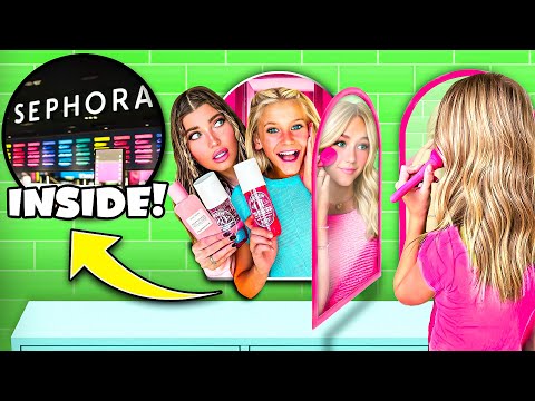 We BUiLT A SECRET MAKEUP ROOM TO HiDE FROM our SiSTER!