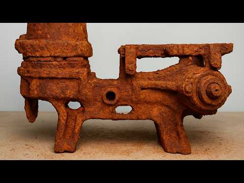Extremely Rusty Antique DONKEY PUMP Restoration