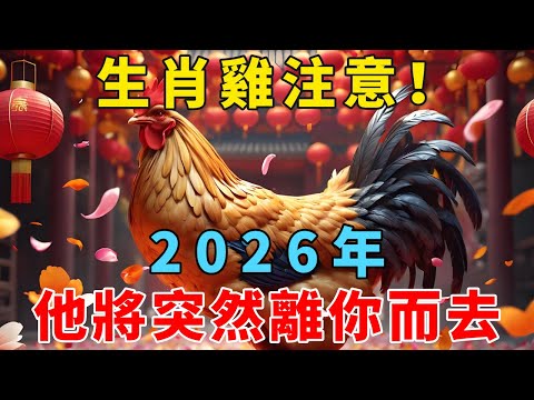 生肖雞注意！2026年他將會離你而去，很突然，讓你意想不到！是誰呢？【禅悟】#生肖 #運勢 #風水 #財運#命理
