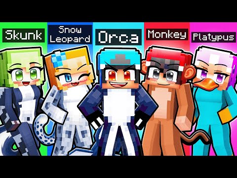 10 FRIENDS On ONE ZOO BLOCK in Minecraft!