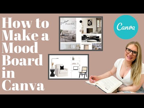 How to Make a Mood Board in Canva 2024 | Interior Design Mood Board in Canva | Canva Tutorial