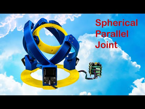 Interesting mechanism: Spherical Parallel Joint (stepper motors, 3DoF)