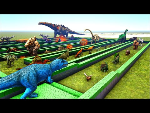 EPIC GIGA DEATHRUN | All ARK Creatures🦖