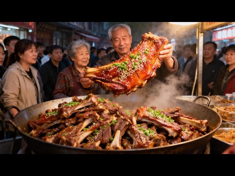 济南老夫妻摆摊像捡钱,一盆1万多1小时就卖完,没想到没出摊就开始排队!【美食勇哥】