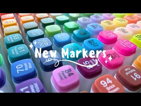 Unboxing, swatching and testing new markers📦✨