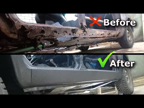 Mesmeric REPAIR of the badly rusted SILL of the VAZ 2107 car. The whole PROCESS. No talking.