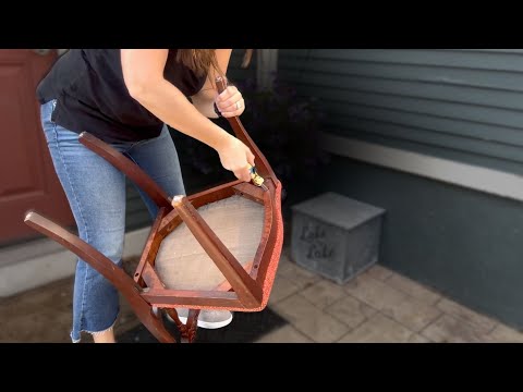 Everyone will be running to the thrift store after seeing this genius chair idea!