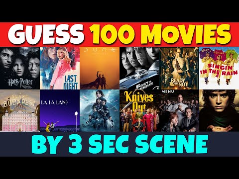 Guess 100 Movies in 3 Seconds by the Scene! Film Quiz Challenge