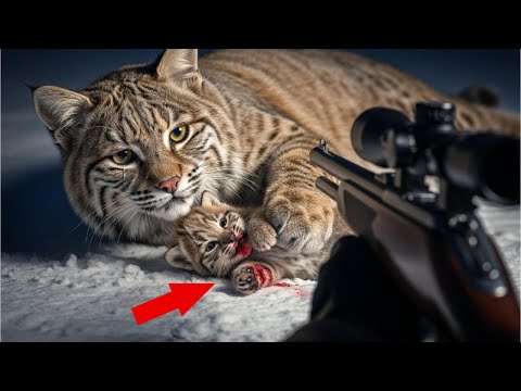 A Wild Bobcat Laid Down Before a Gun to Save His Dying Cub, What Happened Next Shocked the World