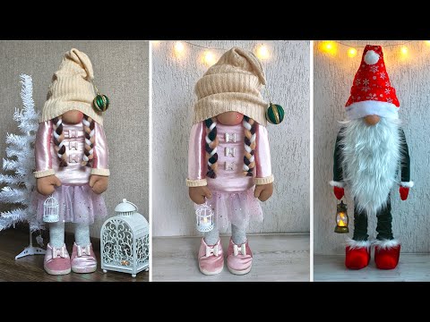 🔥 DIY СКАНДИНАВСКИЙ ГНОМ девочка на ножках БЕЗ ШИТЬЯ! Гном своими руками. SCANDINAVIAN GNOME