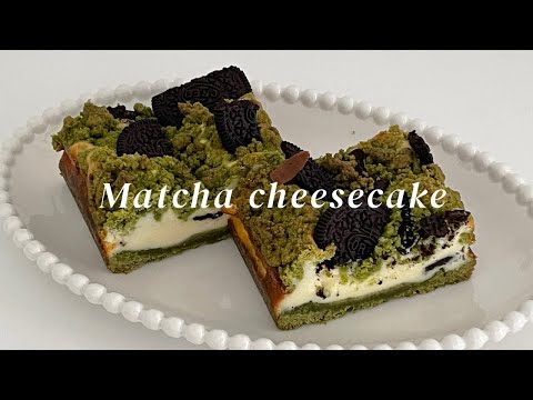 Baking Vlog 63 : 말차 크럼블 오레오 치즈케이크 만들기