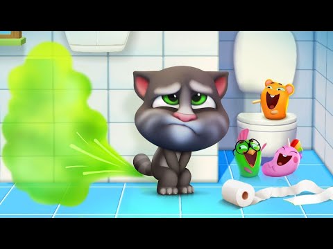 As Travessuras do Fedorento Tom ⭐ Talking Tom LIVE  ⭐   Desenhos Animados