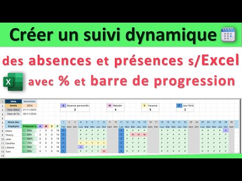 Suivi dynamique des absences et présences sur Excel : Tutoriel détaillé 📊