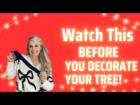 HOW TO ADD RIBBON TO A CHRISTMAS TREE | HOW TO DECORATE A SKINNY CHRISTMAS TREE