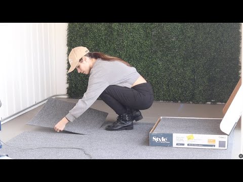 Can I Fix My Porch Floor With This Easy DIY? | Peel and Stick Carpet Tile Installation