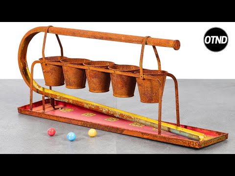 1930's Skil Pail Game Restoration - Vintage Tin Toy