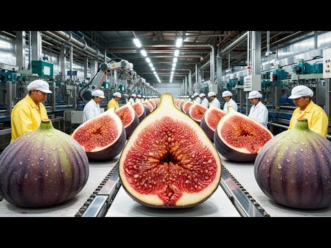 Inside a Modern Fig Jam Factory: From Raw Figs to Thick Purple Jam (Full Process)