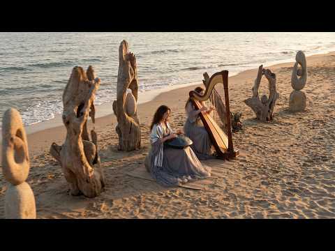ποΈ Memorial Healing Music | Handpan & Harp at 'Les Braves' Omaha Beach (1-Hour Tribute)