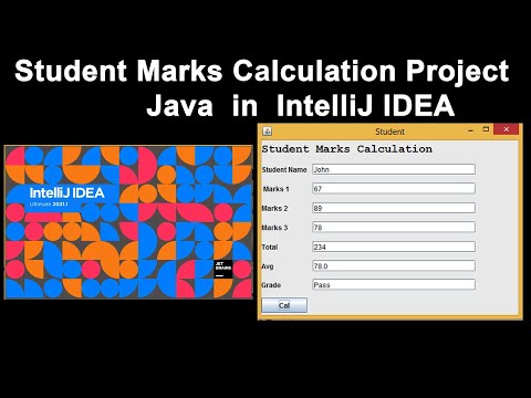 Student Marks Calculation Project Java in IntelliJ IDEA