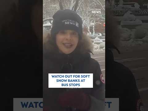 Watch out for soft snow banks at bus stops