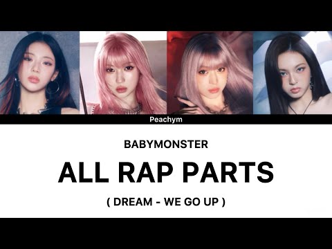 BABYMONSTER ALL RAP PARTS ( DREAM - WE GO UP ) | LYRICS